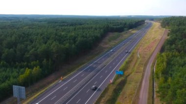 Polonya karayolu havadan görünümü