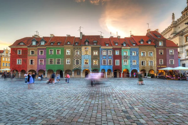 Poznan Poland September 2018 Architecture Main Square Poznan Dusk Poland — Stock Photo, Image