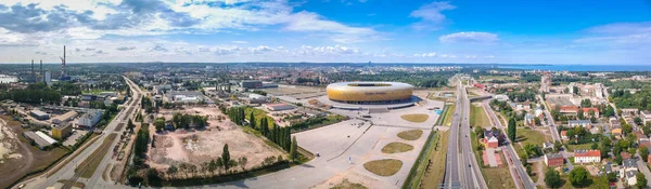 Gdańsk, Polska-3 sierpnia 2019: dekoracje gdańskiego miasta z BEA — Zdjęcie stockowe