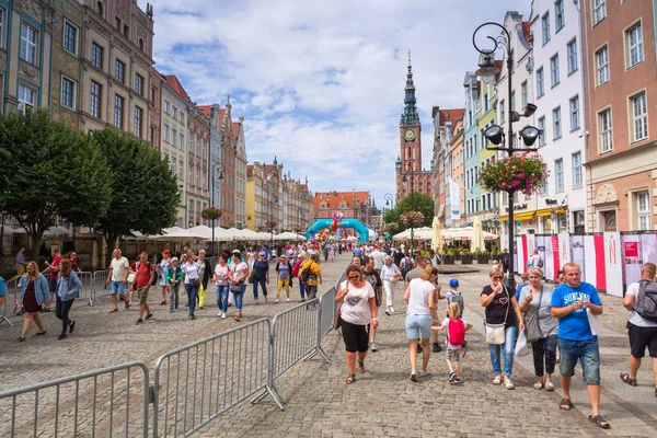 Gdansk Polônia Agosto 2019 Gdansk Com Bela Cidade Velha Polônia — Fotografia de Stock