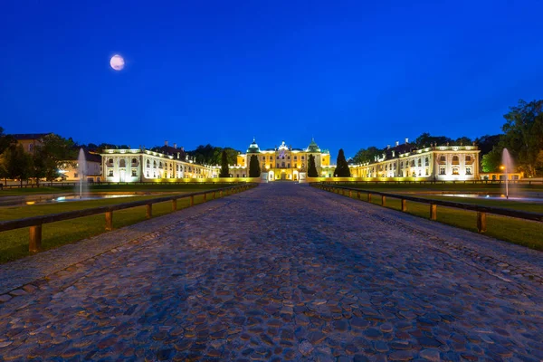 Niesamowita Architektura Pałacu Branickich Białymstoku Nocy Polska — Zdjęcie stockowe