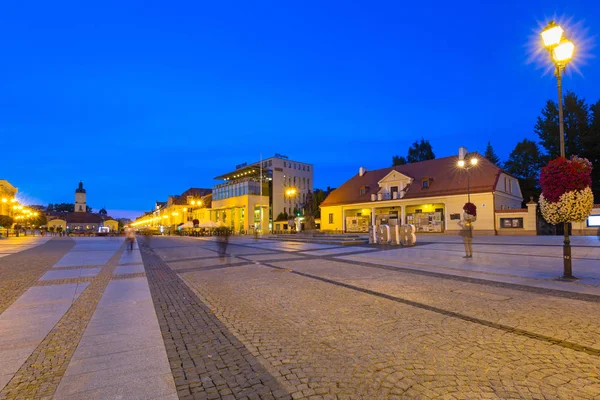 Bialystok Polsko Září 2018 Hlavní Náměstí Kosciusko Městskou Radnicí Bialystoku — Stock fotografie