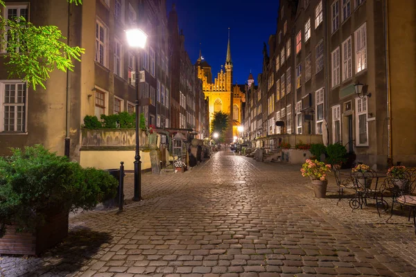 Красива Архітектура Вулиці Маріацка Гданську Польща — стокове фото