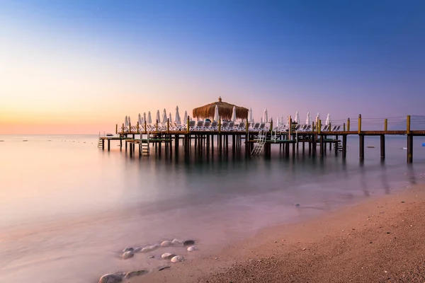 Bella Alba Sulla Spiaggia Della Riviera Turca Tekirova — Foto Stock