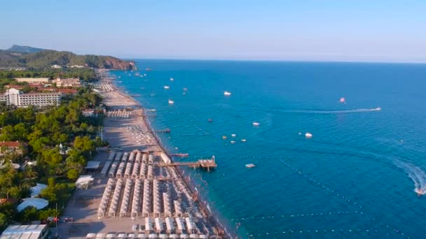 Costa Riviera Turca Com Praia Incrível Tekirova — Vídeo de Stock