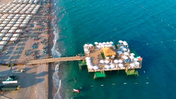 Costa Riviera Turca Con Playa Increíble Tekirova — Vídeos de Stock