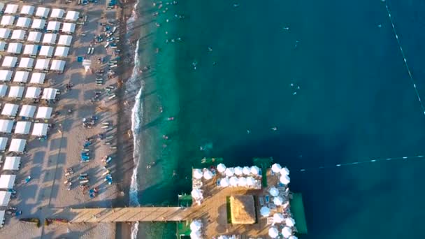 Wybrzeże Riwiery Tureckiej Niesamowitą Plażą Tekirova — Wideo stockowe