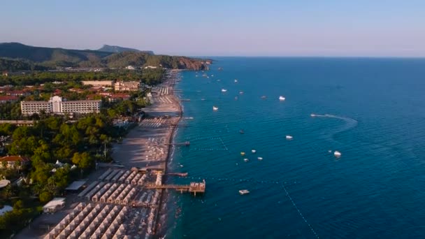 Costa Riviera Turca Con Playa Increíble Tekirova — Vídeos de Stock