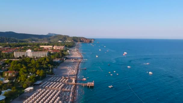 Costa Della Riviera Turca Con Splendida Spiaggia Tekirova — Video Stock
