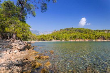 Türkiye kıyısındaki antik Phaselis kentinin kalıntıları