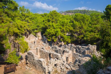 Antalya ilinde antik Phaselis şehrinin kalıntıları. Türkiye
