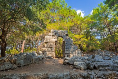 Antalya ilinde antik Phaselis şehrinin kalıntıları. Türkiye