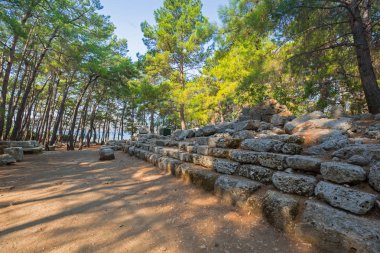 Antalya ilinde antik Phaselis şehrinin kalıntıları. Türkiye