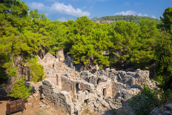 Руины Древнего Города Фаселис Провинции Анталия Турция — стоковое фото