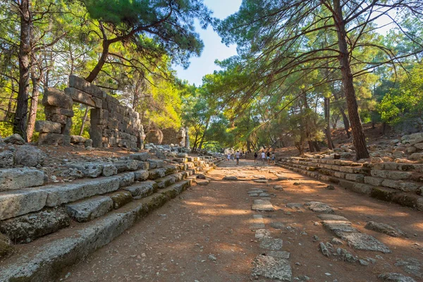 Ruinas Antigua Ciudad Phaselis Provincia Antalya Turquía — Foto de Stock