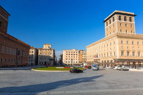 Rzym Włochy Stycznia 2019 Architektura Plac Wenecki Rzymie Słoneczny Dzień — Zdjęcie stockowe