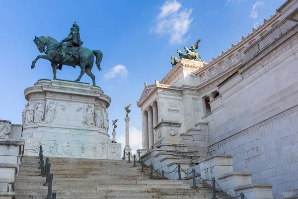 Рим Италия Января 2019 Года Архитектура Национального Памятника Риме Солнечный — стоковое фото