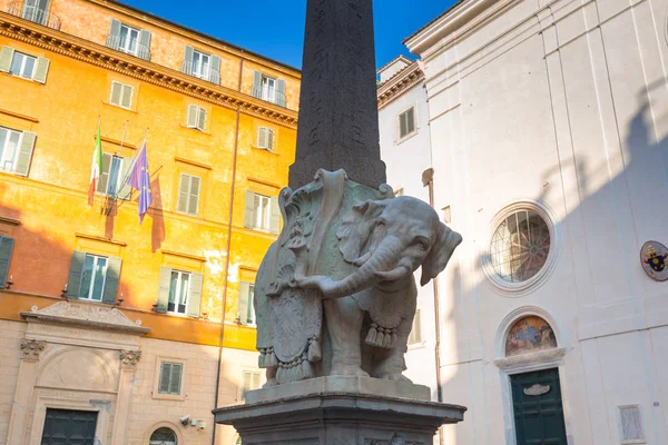 Rome Olaszország Január 2019 Építészet Piazza Della Minerva Rómában Napsütéses — Stock Fotó