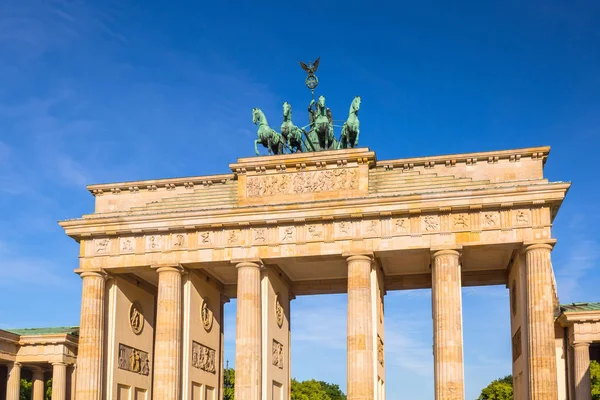 Brandenburgi Kapu Berlinben Napkeltekor Németország — Stock Fotó