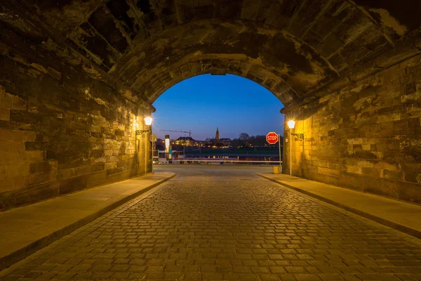 Bella Architettura Del Centro Storico Dresda Tramonto Sassonia Paesi Bassi — Foto Stock