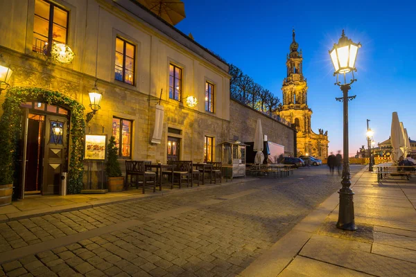 Beautiful Architecture Old Town Dresden Dusk Saxony Germany — Stock Photo, Image