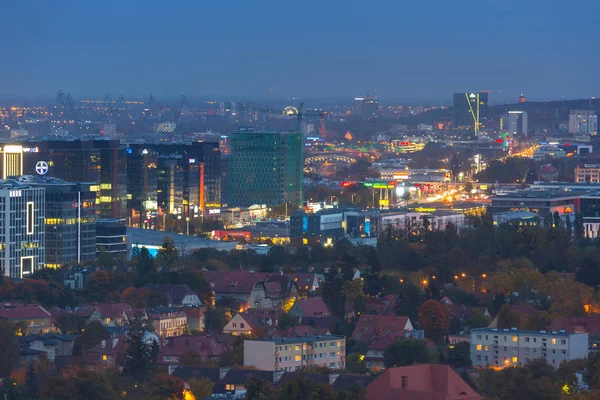 Gdansk Polonia Octubre 2018 Paisaje Urbano Gdansk Oliwa Anochecer Polonia — Foto de Stock