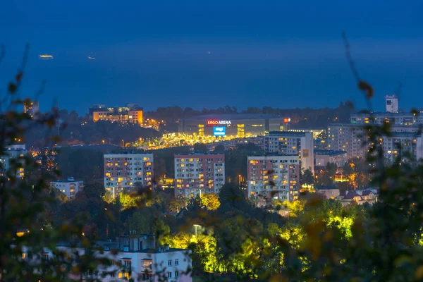 폴란드의 그단스크 2018 폴란드의 그단스크와 소포트 도시의 경계에 에르고 경기장 — 스톡 사진