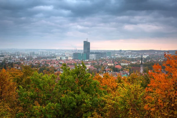 Cityscape Gdansk Oliwa Autumnal Scenery Poland — Stock Photo, Image
