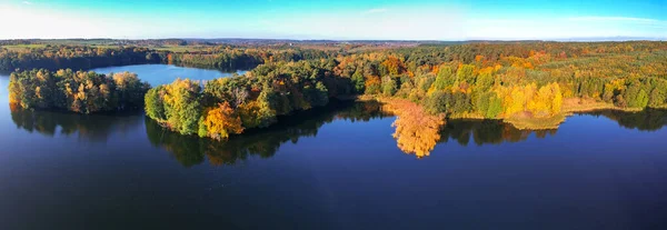 Polonya Nın Sonbaharda Göl Manzarası — Stok fotoğraf