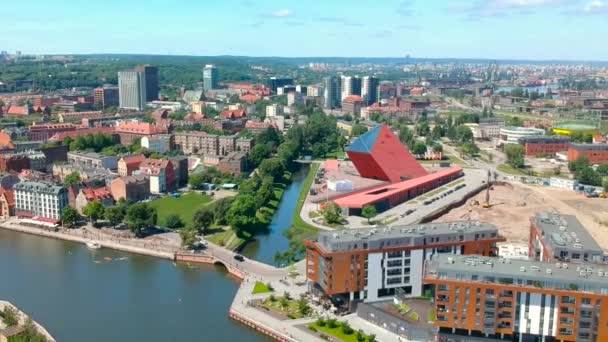 Gdansk Polonya Haziran 2019 Gdansk Polonya Daki Eski Şehrin Mimarisi — Stok video