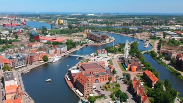 Gdansk Polen Juni 2019 Architectuur Van Oude Stad Gdansk Polen — Stockvideo