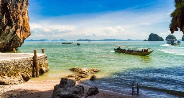 Increíble Paisaje Isla Khao Phing Kan Bahía Phang Nga Tailandia — Foto de Stock
