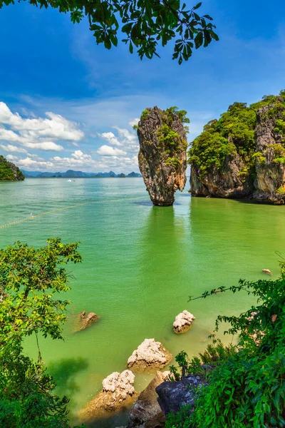 Increíble Paisaje Isla Khao Phing Kan Con Roca Tapu Bahía — Foto de Stock