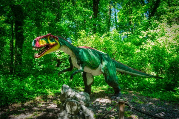 Malbork Polen Juni 2020 Realistisk Dinosaurie Vid Dino Park Malbork — Stockfoto