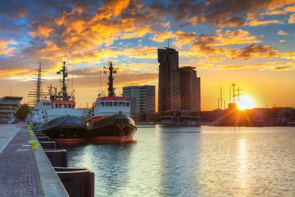 Gdynia Baltic Sea Sunset Poland — Stock Photo, Image