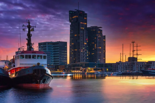 Gdynia Baltic Sea Dusk Poland — Stock Photo, Image