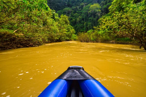Rafting Dans Forêt Tropicale Parc National Khao Sok — Photo