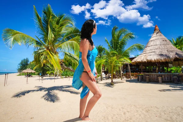 Belle Femme Pendant Les Vacances Tropicales Thaïlande — Photo