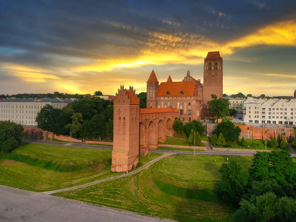 Castillo Catedral Kwidzyn Atardecer Polonia —  Fotos de Stock