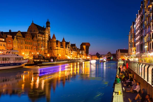 Gdansk Lengyelország Július 2020 Régi Város Gdansk Csodálatos Építészet Éjjel — Stock Fotó