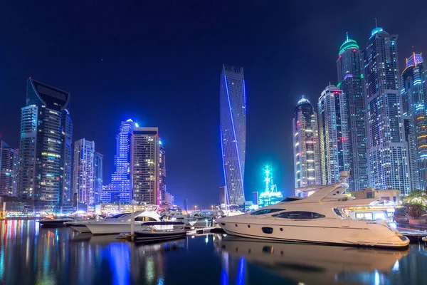 Cityscape Dubai Marina Night Uae — Stock Photo, Image