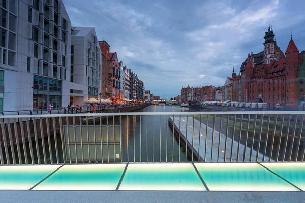 Gdansk Pologne Août 2020 Incroyable Architecture Vieille Ville Gdansk Crépuscule — Photo