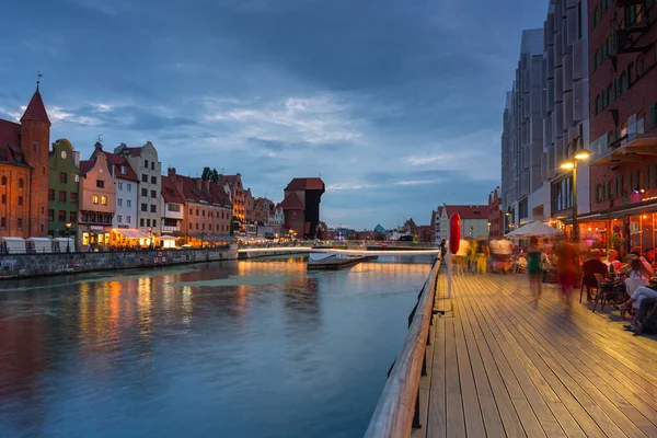 Gdansk Poland August 2020 Amazing Architecture Gdansk Old Town Dusk — Stock Photo, Image