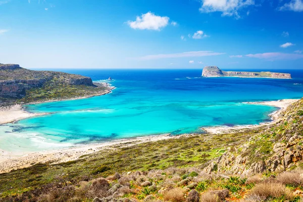 Úžasná Scenérie Pláže Balos Krétě Řecko — Stock fotografie