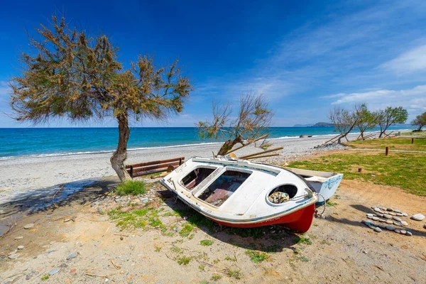 Piękna Plaża Maleme Krecie Grecja — Zdjęcie stockowe