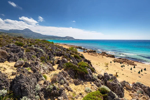 Schöner Strand Von Falassarna Auf Kreta Griechenland — Stockfoto