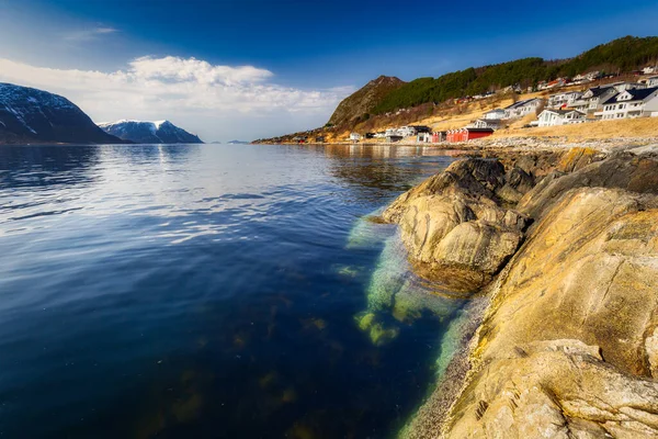Beau Paysage Côte Ouest Avec Des Fjords Norvège — Photo
