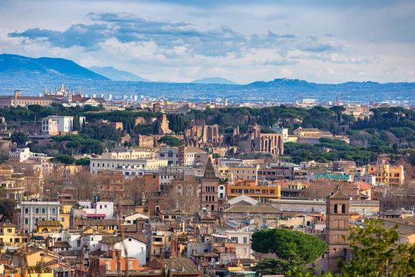 Légi Kilátás Róma Város Gyönyörű Építészet Olaszország — Stock Fotó