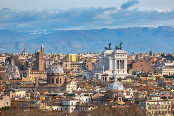 Вид Воздуха Город Рим Красивой Архитектурой Италия — стоковое фото