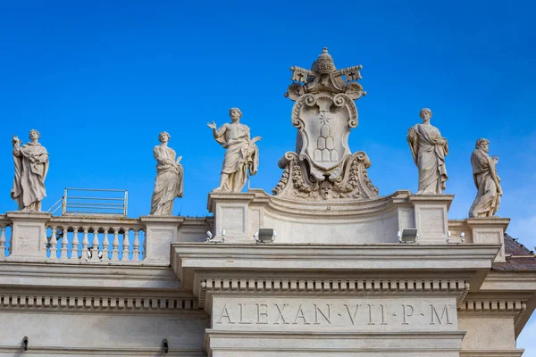 Cidade Vaticano Janeiro 2019 Arquitetura Praça São Pedro Basílica Cidade — Fotografia de Stock